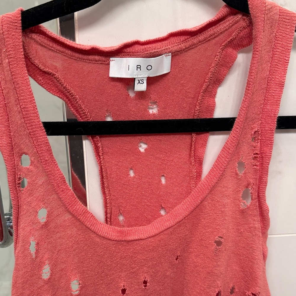 IRO Women's Coral Distressed Tank Top